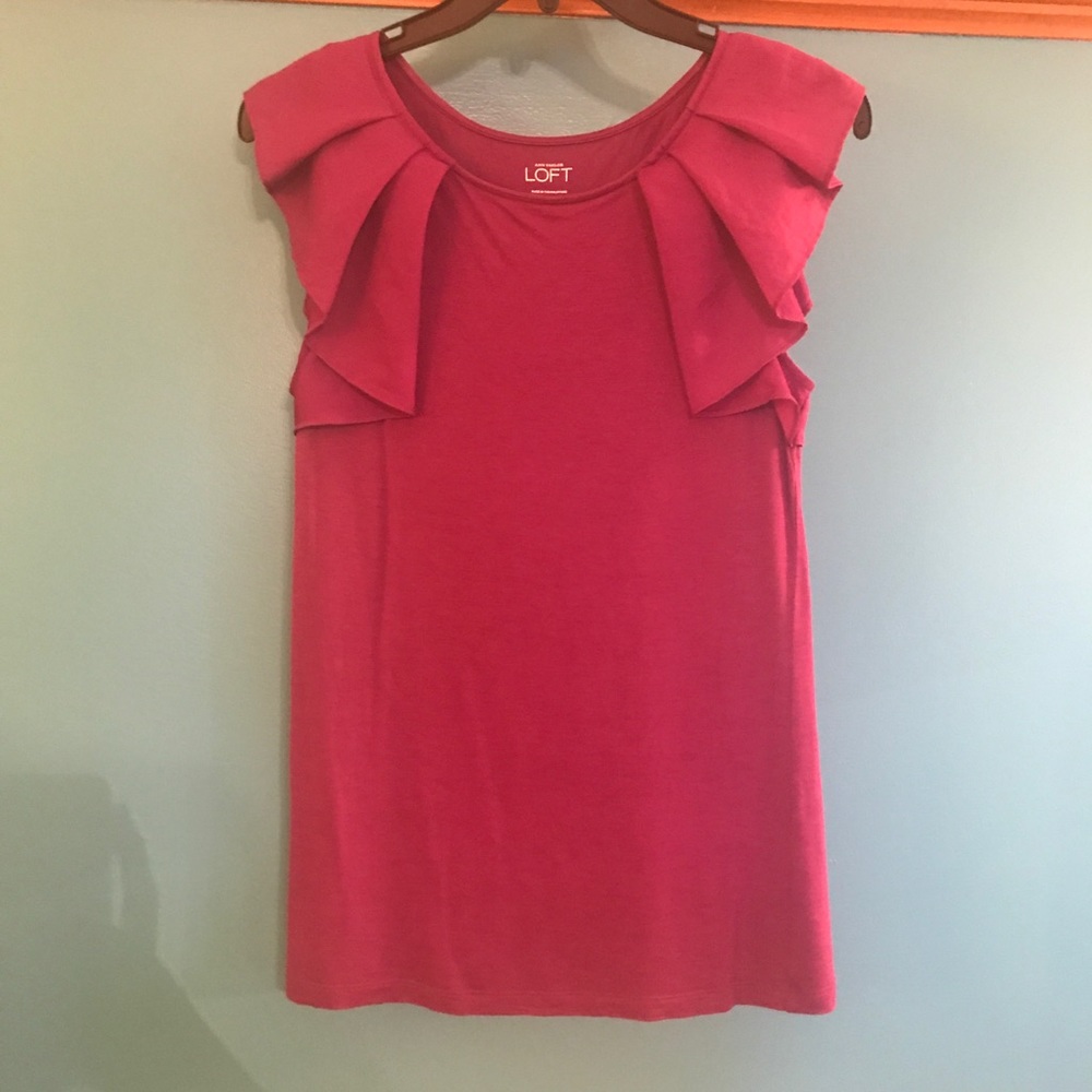 Purple Top With Ruffle Sleeves